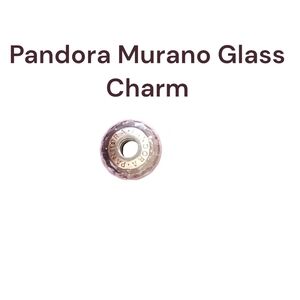 Pandora pink murano glass charm